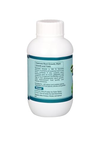 Image of PLANT'S BUDDY Seaweed Miracle - 100% Organic Seaweed Liquid Fertilizer for plant | Boosts Growth, Flowering, Fruit Quality & Soil Health | For All Plants - Foliar & Soil Application - 250ml