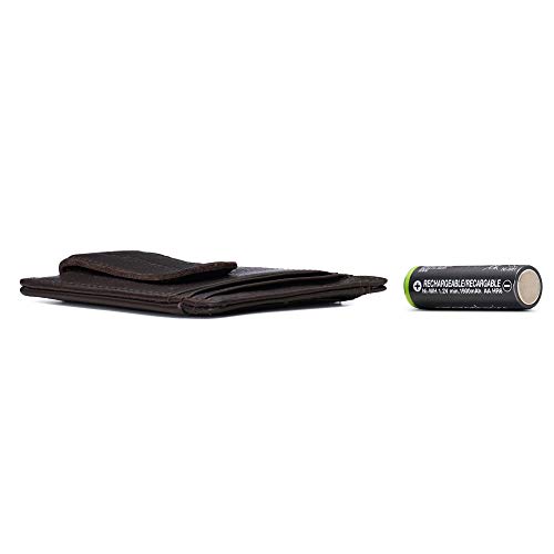 Image of Alpine Swiss RFID Dermot Money Clip Front Pocket Wallet For Men Leather Comes in a Gift Box Brown