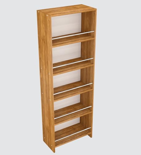 Image of SPECIALITY PANELS Kitchen Cabinet with 5 Open Shelves | Crockery Storage Cabinet | Space Organizer | Termites Resistance | Free Standing Wooden Cupboard for Kitchen Office Home | Dark Wood Finish