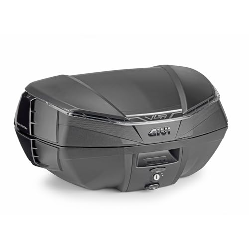 Givi Baule V49 Air Bauletto Moto, Nero, Sistema Wingflow Con 4 Alette Argentate (Tech)