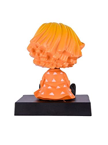 Image of AUGEN Super Hero Zenitsu Demon Slayer Action Figure Limited Edition Bobblehead with Mobile Holder for Car Dashboard, Office Desk & Study Table (Pack of 1)(Plastic)