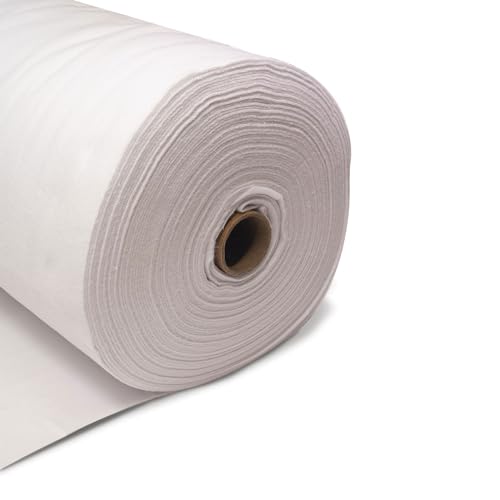 Craft Queen LTD Felt Fabric 60 Inch Wide Soft Craft Felt Sheets & Rolls Large Material for Sewing Patchwork Christmas DIY Art & Craft Projects (White 1 Metre)