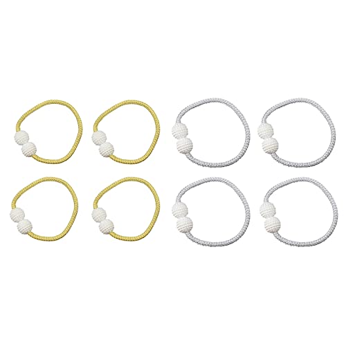 Catálogo para Comprar On-line Cuerdas para cortinas los preferidos por los clientes. 41 Yinuoday Paquete de 8 alzapaños magnéticos para cortinas, diseño de bolas, perlas, cuerda para cortinas, alzapaños