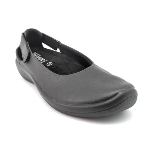 Arcopedico 4696 Bailarinas de suave membrana Lytech Amica de la Naturaleza con tira trasera ajustable, Negro , 42 EU