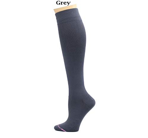 Image of Dr. Motion 3 Pairs Light Summer Bright Fun Graduated Compression Women's Knee-Hi Socks