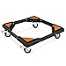 SPACECARE Mobile Roller with 2 Locking Wheels - Adjustable Furniture Dolly with Steady Steel Frame Washing Machine Stand Black Refrigerator Base Moving Cart