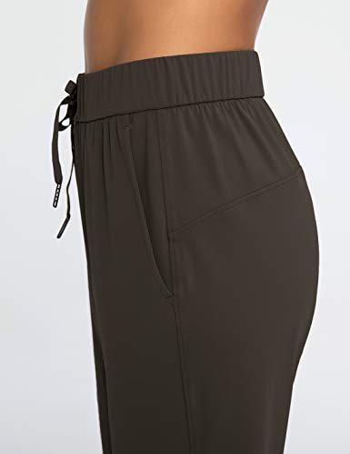 Image of AJISAI 7 /8 Joggers Travel Pants with Pockets Lounge Casual Stretch Workout Pants for Women