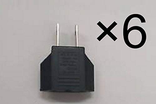 ZHIWEN European (Round) to American (Flat) USA US Adapter, Power Converter Travel Adapter, Outlet Plug Adapter (6 in Pack)