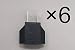 European (Round) to American (Flat) USA US Adapter, Power Converter Travel Adapter, Outlet Plug Adapter (6 in Pack)