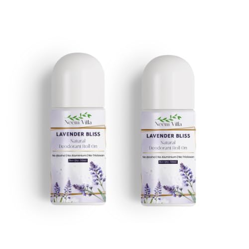 Image of Underarm Roll-On Deodorant | New Lavender Pack of 2 | Alcohol-Free, Paraben-Free, Silicone-Free | Natural Whitening Roll-On for Men & Women | Long-Lasting Freshness - 50ml Each