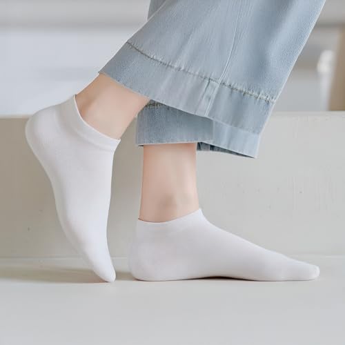 Blisset 8 Pairs Women's Breathable Cotton Ankle Socks, Anti-Slip Low Cut Socks for All-Day Comfort2