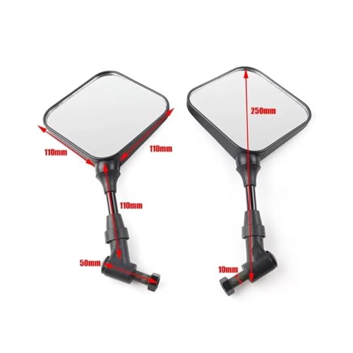 Espejos retrovisores para Suzuki DRZ 400 y DR 650 con doble ajuste deportivo 3