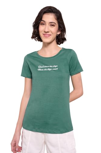 Image of Honey Women's 100% Cotton T-Shirt | Regular Fit | Round Neck | Half Sleeve