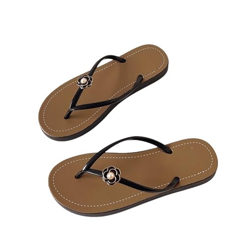 Women's Flip-Flops Dressy T-Strap Thong Cross Straps Summer Slip On Open Toe Slides For Beach Vacation Casual Walking