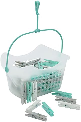 JVL Strong Rust Resistant Clothes Peg, Pack of 36, Aqua (19-280)