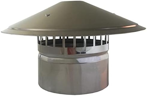 ALSUP Kitchen Stainless Steel Chimney Cover with Bird Protection Ventilation Protects from Rain and Wind Rain Cap Grille Protects from Sparks & Birds, Easy Installation,18cm