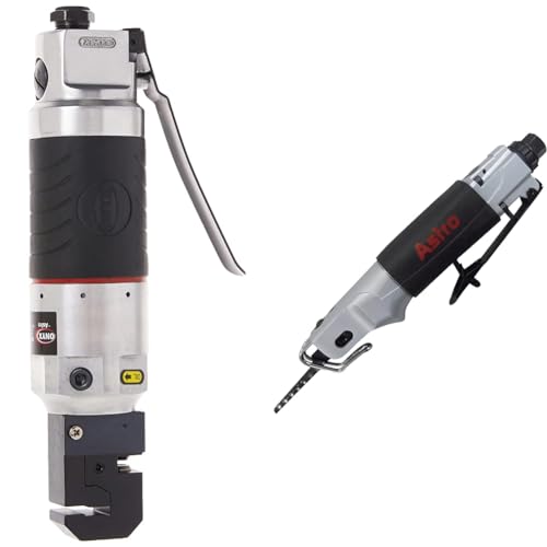 Astro 605ST Straight Punch/Flange Tool and 930 Air Body Saber Saw with 24 TPI Saw Blades, Black and Silver