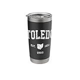 Toledo Ohio OH Vintage Athletic Sports Design Stainless Steel Insulated Tumbler