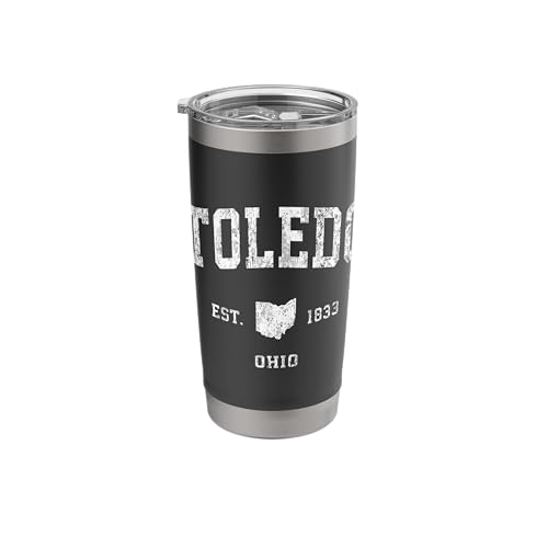 Toledo Ohio Vintage Athletic Stainless Steel Tumbler