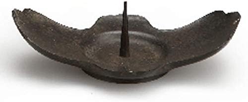 NOUSAKU GUSOKU NAMI Wave- Hitate Buddhist altar article Candle Rousoku holder Japanese Handmade Artifact Made in Japan Craft Art Work (Blackish Brown)