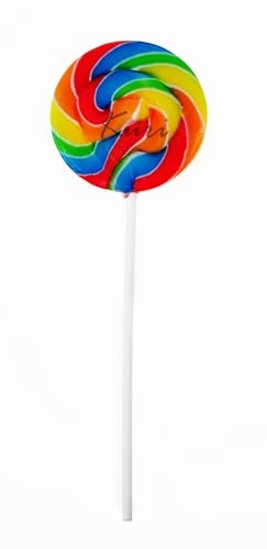 Runde bunte Lutscher mit süßem Geschmack – 30 Gramm – 18 Stück - Regenbogen spirale