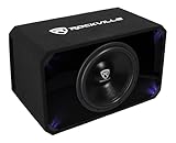 Rockville SV15K6D1 15in 4000W K6 Car Subwoofer, 1-Ohm | Plexi Enclosure in Vented MDF Box, Selectable Blue/White LED