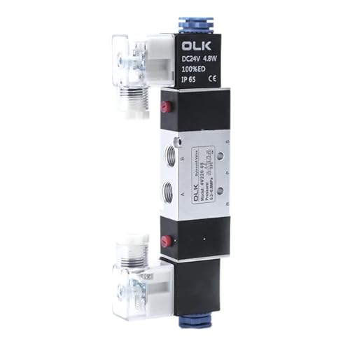Électrovanne 4V220-08 double tête régule la pression sans coupure pour automatisme robuste - 6