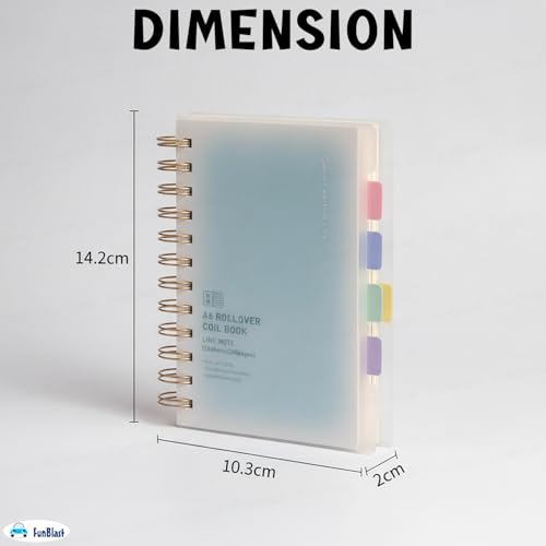 Image of FunBlast Diary for Girls - Spiral Notebook Diary, Ruled Notebooks for Boys & Girls, Cute Kawaii Stationery, Aesthetic A6 Size Journal Diary - 240 Pages (Light Green)