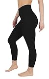90 Degree By Reflex Womens High Waisted Leggings Capri Workout Yoga Pants - Black Large