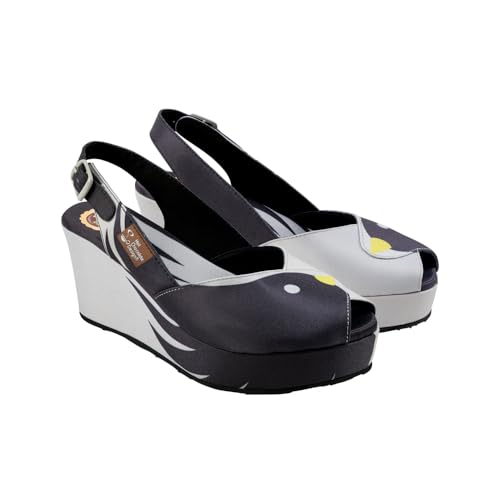 Image of Hot Chocolate Design Funky Women's Peep Toe Wedge Sandals