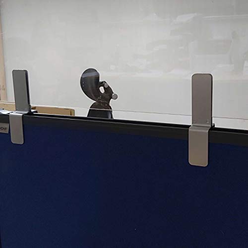 Image of Sneeze Guard Desk Panel Extension - Screen Topper - 5mm Acrylic Office Desk Guard Cough Screen (DS89+) (300mm H x 1200mm)