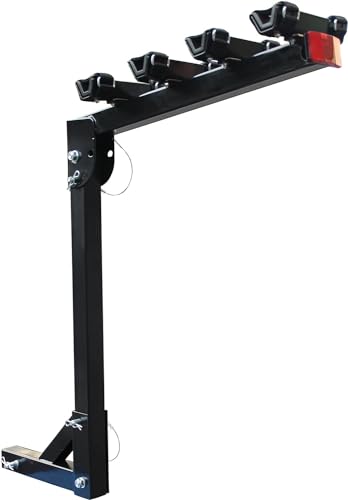 MaxxHaul 50913 Hitch Mount Bike Rack 4-Bike Rack, Black for Cars Trucks SUV's Minivans