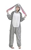 Urmycos Adult Bunny One Piece Animal Cosplay Halloween Costume Pajamas S