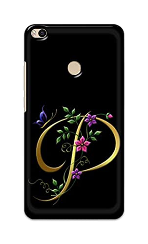 Image of Printed Hard Back Cover Case for Mi Max 2 Back Cover (Alphabet P) -1803