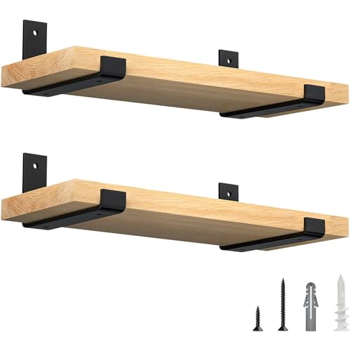Reviews y listado de Soportes flotantes para estantes madera de esta semana. 37 LuckIn - Soportes de estante de pared de 8 pulgadas (apto para tablero de 7.25 pulgadas), paquete de 4 unidades, hierro negro resistente, mantel, cocina, estante flotante para...