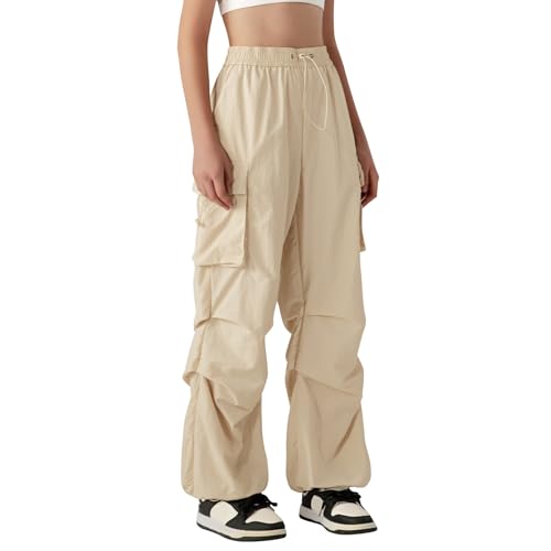 Zando Women's Cargo Pants - High Waisted, Wide Leg,...