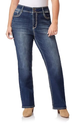 Image of WallFlower Luscious Curvy Bootcut Jeans for Women, Mid-Rise Insta Stretch Denim, Size-Inclusive Juniors Jeans