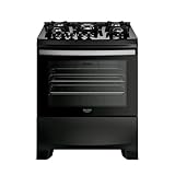 Fogão 5 Bocas Dako Supreme Black Glass com Timer Digital e Mesa de Vidro Preto Bivolt