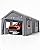 Hipicute 13' x 20'x 10' Portable Garage, Heavy Duty Carport with 180G Side Walls, Front and Rear Doors, Car Shelter for Trucks, Boats, and SUVs - Grey