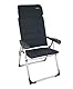 Crespo Compact Air-Elegant Aluminium Klappstuhl extra flach Faltstuhl Campingstuhl Gartenstuhl, Grau