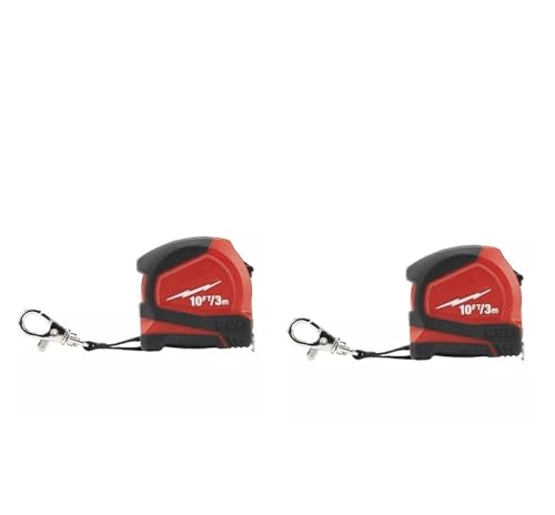 (2 Pack) Replacement for Milwaukee Tool 48-22-6601 10 Ft./3M Keychain Tape with Led