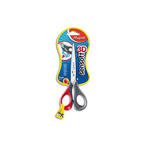Lot de 12 ciseaux 16cm pour gaucher. Anneaux flexibles complètement souple