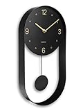 DECORAY Orologio da Parete Moderno con Pendolo Silenzioso – Design Minimalista Nero & Oro ...