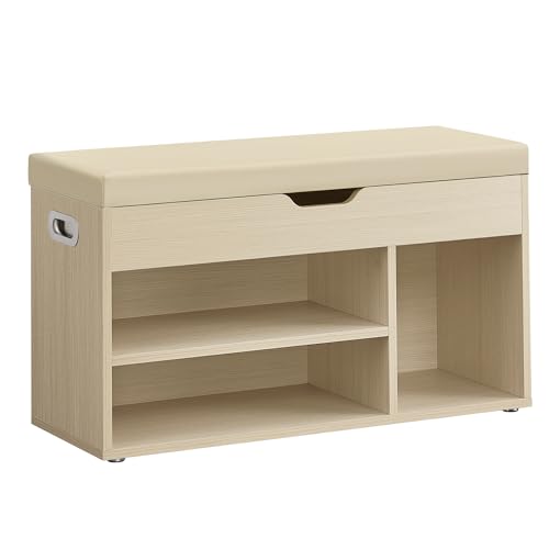 VASAGLE Custos Collection - Bibliothèque en Bois, Étagère de Rangement, Meuble de Rangement Cube, pour Salon Bureau, Beige Naturel LHS030K02