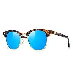 Matte Leopard Frame/Gold Bridge/Blue Mirror Lens
