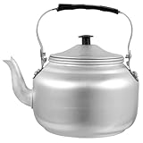 BESPORTBLE Tetera Con Infusor Y Asa Hervidora Pequeña De Aluminio Para Cocina Y Oficina Jarra De Té PortáTil Apta Para Estufas De Gas E InduccióN Uso DoméStico Y Camping