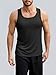 ZDC Mens Sleeveless Tank Tops Summer Workout Muscle Knitted Shirts Gym Slim Fit Ribbed Clothing Black