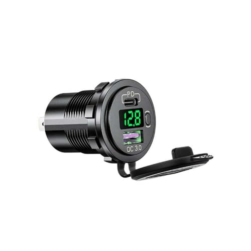 PD+QC3.0 Modified Fast Charging Equipped with Voltage Display and Switch Charger for Marine Truck Motorcycle Car etc