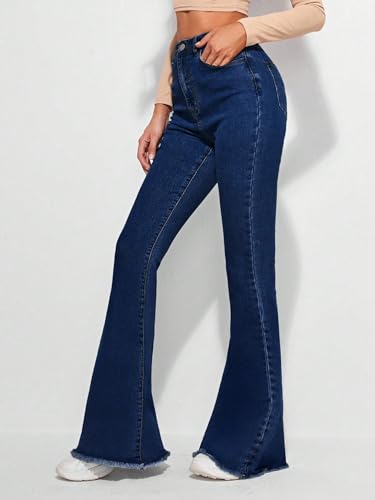 Image of KOTTY Women's High Waist Flared Fit Stretchable Denim Jeans for Casual