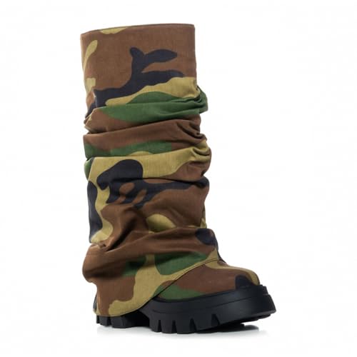 Women's Platform Round Toe Fold Over Mid Calf Boots Chunky Heel Pull-On Fashion Shark Booties for Ladies Party Shoes2